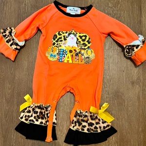 NWT Boutique Romper Fall Piggy 3-6M Farm outfit